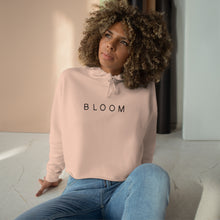 Load image into Gallery viewer, Lady wearing the pale pink Bloom Crop Hoodie 
